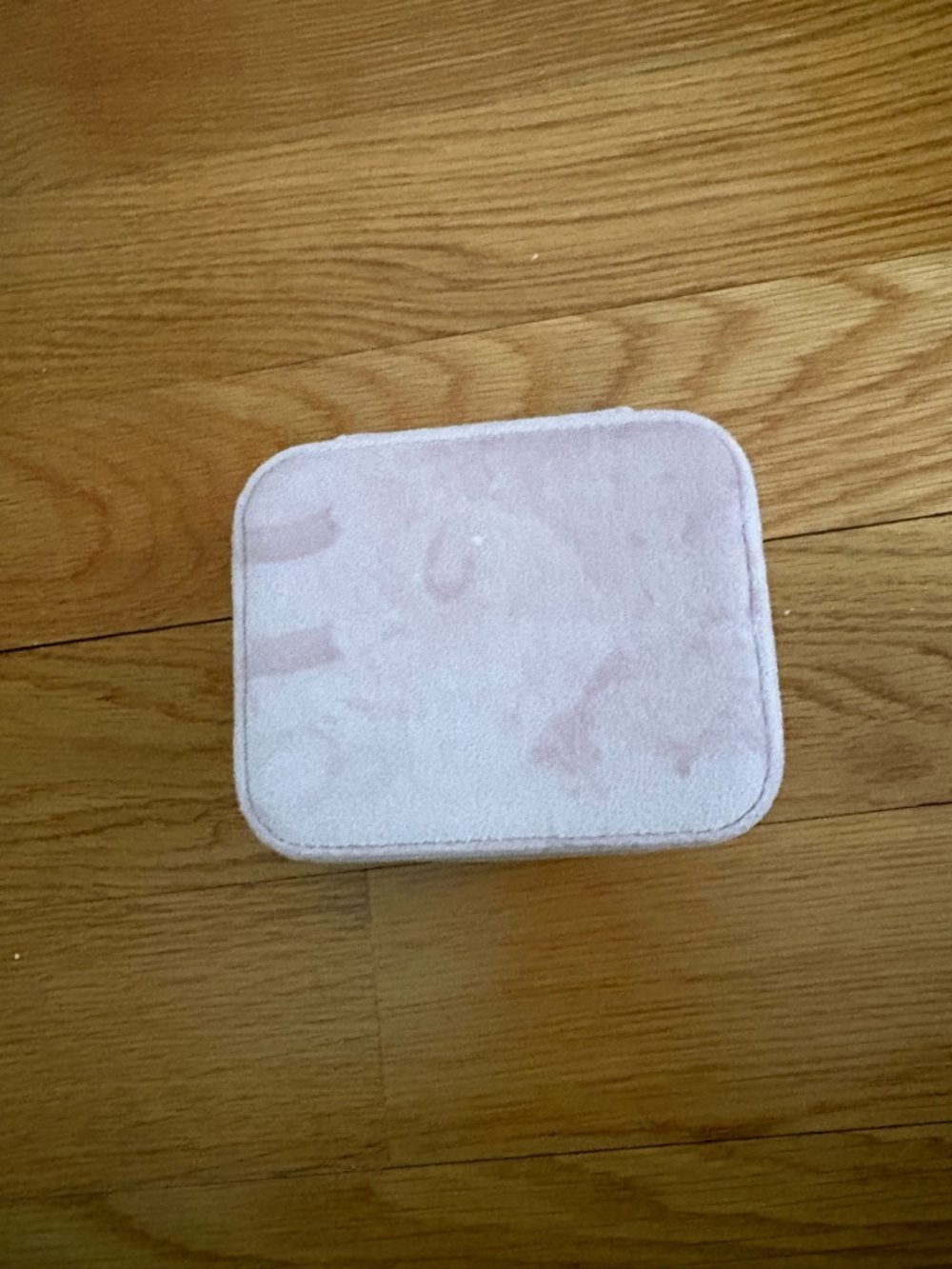 Soft Light Pink Rectangular Velvet Jewelry Box